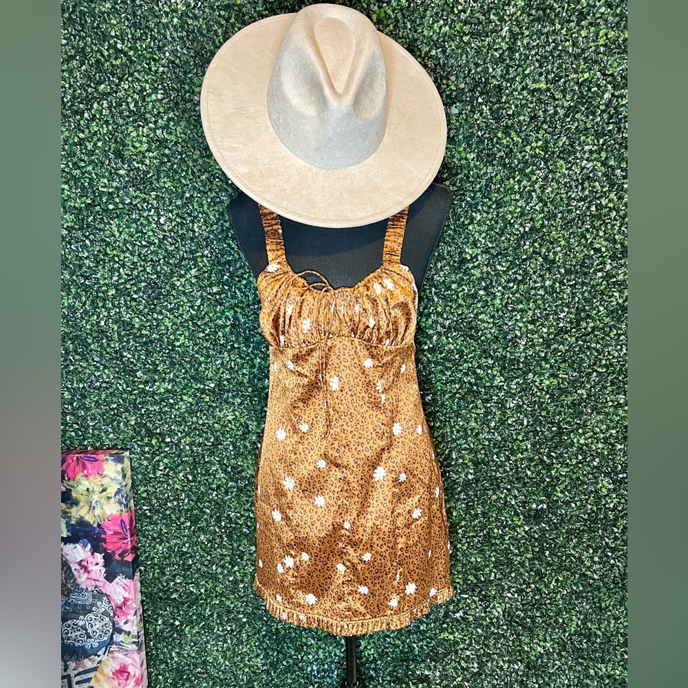 For Love and Lemons | Tawney Mini Dress - Cheetah Flower - Picture 2 of 12